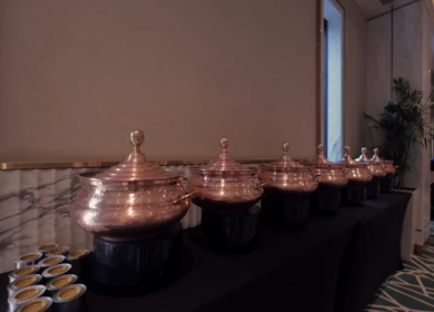 A Slow Motion Shot of an Indian Wedding Venue Decoration in India