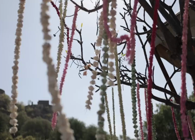 A Slow Motion Shot of an Indian Wedding Venue Decoration in India