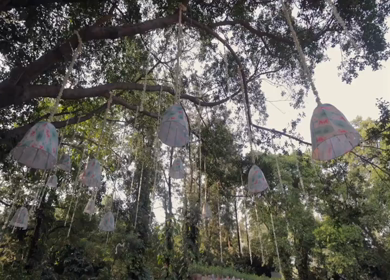 A Slow Motion Shot of an Indian Wedding Venue Decoration in India