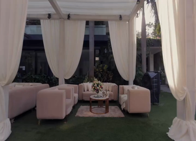 A Slow Motion Shot of an Indian Wedding Venue Decoration in India
