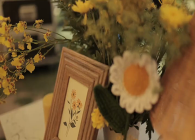 A Slow Motion Shot of an Indian Wedding Venue Decoration in India