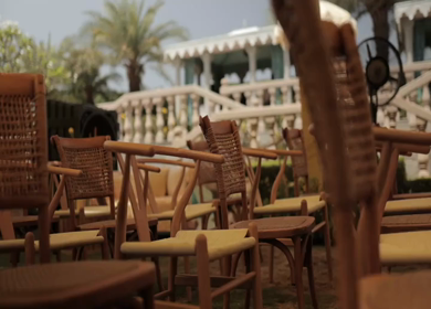 A Slow Motion Shot of an Indian Wedding Venue Decoration in India