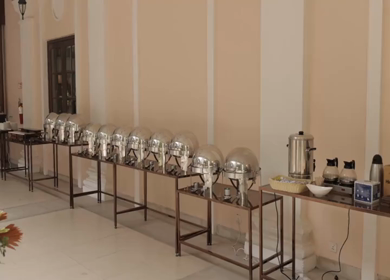 A Slow Motion Shot of an Indian Wedding Venue Decoration in India