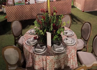 A Slow Motion Shot of an Indian Wedding Venue Decoration in India