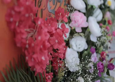 A Slow Motion Shot of an Indian Wedding Venue Decoration in India