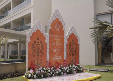 5th January 2025 : A Slow Motion Shot of an Indian Wedding Venue Decoration in India