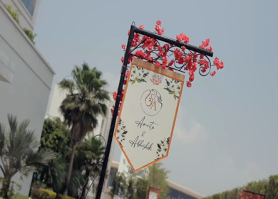 5th January 2025 : A Slow Motion Shot of an Indian Wedding Venue Decoration in India