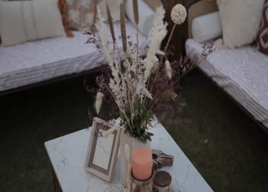 5th January 2025 : A Slow Motion Shot of an Indian Wedding Venue Decoration in India