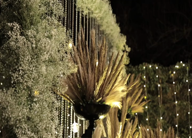A Slow Motion Shot of an Indian Wedding Decoration in India