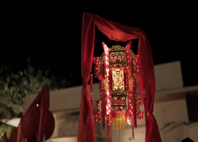 A Slow Motion Shot of an Indian Wedding Decoration in India