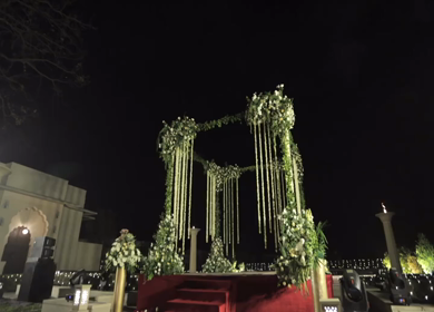 A Slow Motion Shot of an Indian Wedding Decoration in India