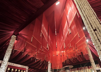 A Slow Motion Shot of an Indian Wedding Decoration in India