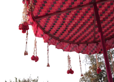 A Slow Motion Shot of an Indian Wedding Decoration in India