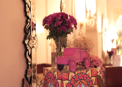 A Slow Motion Shot of an Indian Wedding Decoration in India