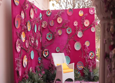 A Slow Motion Shot of an Indian Wedding Decoration in India