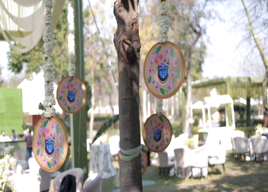 A Slow Motion Shot of an Indian Wedding Decoration in India