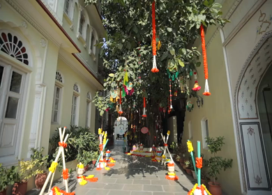 A Slow Motion Shot of an Indian Wedding Decoration in India