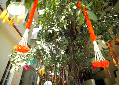 A Slow Motion Shot of an Indian Wedding Decoration in India