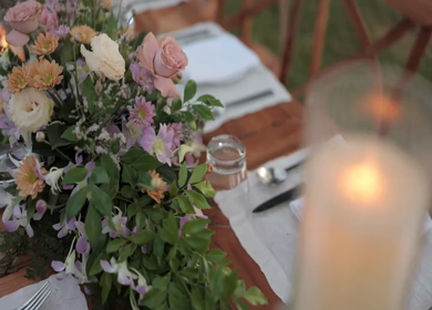 A Slow Motion Shot of an Indian Wedding Venue Decoration in India