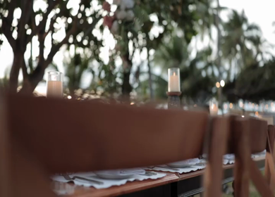 A Slow Motion Shot of an Indian Wedding Venue Decoration in India