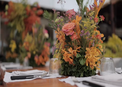 A Slow Motion Shot of an Indian Wedding Venue Decoration in India