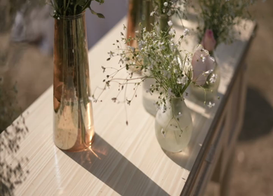A Slow Motion Shot of an Indian Wedding Venue Decoration in India