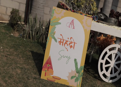 9th February, 2024 : A Slow Motion Shot of an Indian Wedding Venue Decoration in India