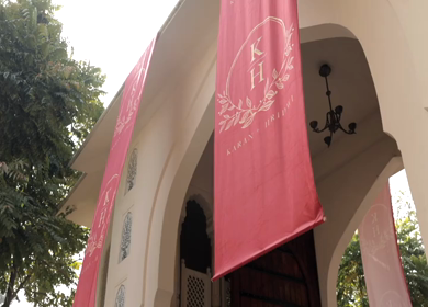 A Slow Motion Shot of an Indian Wedding Venue Decoration in India