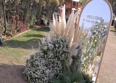 9th February, 2024 : A Slow Motion Shot of an Indian Wedding Venue Decoration in India