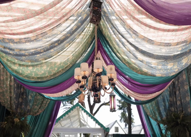 A Slow Motion Shot of an Indian Wedding Venue Decoration at Mussoorie,Uttarakhand in India