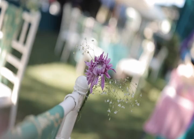 A Slow Motion Shot of an Indian Wedding Venue Decoration at Mussoorie,Uttarakhand in India
