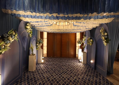 9th February, 2024 : A Slow Motion Shot of an Indian Wedding Venue Decoration in India