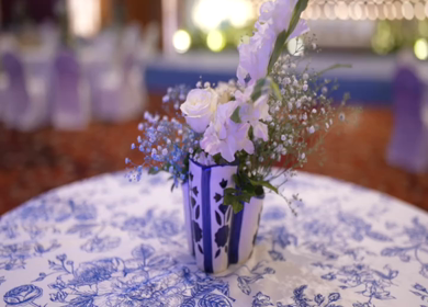 A Slow Motion Shot of an Indian Wedding Venue Decoration in India