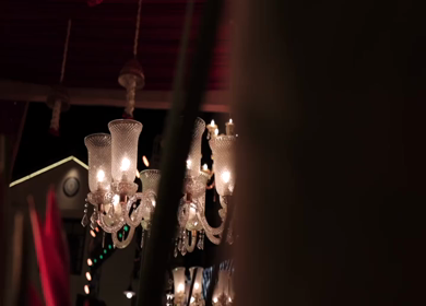A Slow Motion Shot of an Indian Wedding Venue Decoration in India