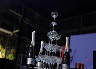 5th January 2025 : A slow motion shot of a bar at an Indian wedding in New Delhi, India