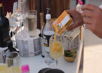 5th January 2025 : A slow motion shot of a bar at an Indian wedding in New Delhi, India