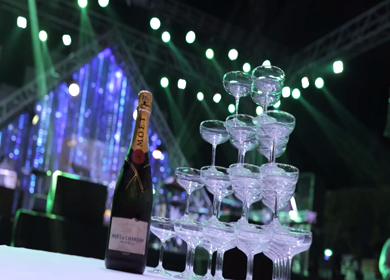 5th January 2025 : A slow motion shot of a bar at an Indian wedding in New Delhi, India