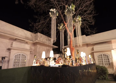 5th January 2025 : A slow motion shot of a bar at an Indian wedding in New Delhi, India
