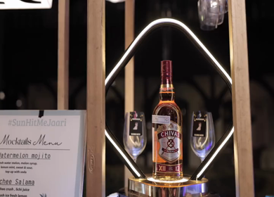 5th January 2025 : A slow motion shot of a bar at an Indian wedding in New Delhi, India