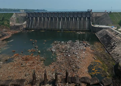 Aerial Drone Shot of Mahi Dam, Udaipur, Rajasthan, India
