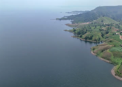 Aerial Drone View of Banswara Lakes and Islands, Rajasthan, India