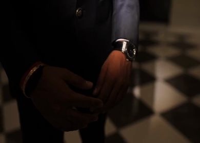 A shot of an Indian Groom getting ready for his Indian Wedding in India