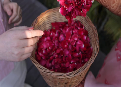 A shot of an Indian Wedding where rituals are being performed in India