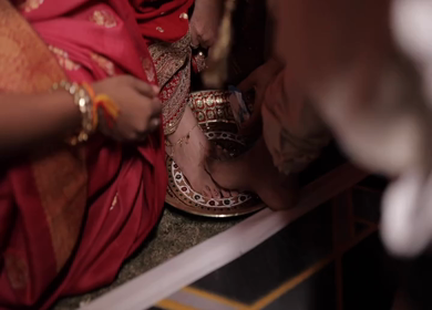 9th February, 2024 : A shot of an Indian Wedding where rituals are being performed in India