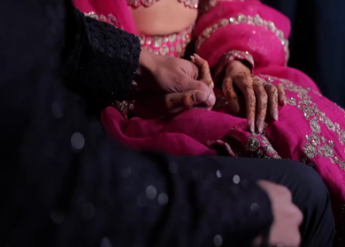A Slow Motion Shot of an Indian Wedding where rituals are being performed in India
