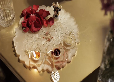 A Slow Motion Shot of an Indian Wedding where rituals are being performed in India