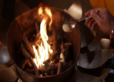 A Slow Motion Shot of Rituals being done with an Indian Couple at their Indian Wedding 