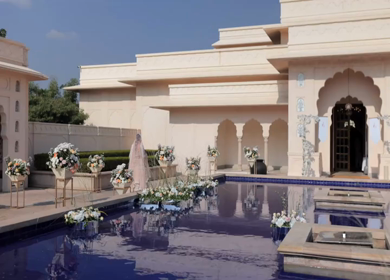 Shot of a beautiful Indian Bride posing for her wedding shoot in India