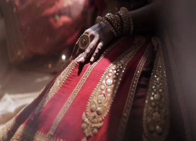 Shot of a beautiful Indian Bride posing for her wedding shoot in India